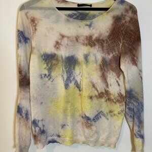 Roberto Collina Super Fine Cashmere Tie Dye Long Sleeve T-Shirt